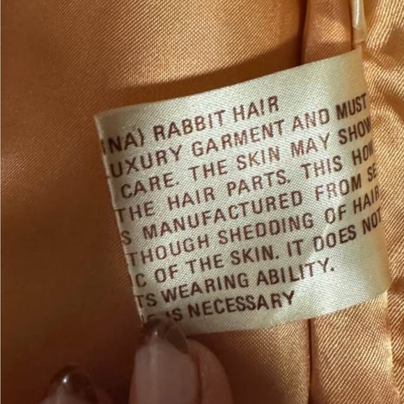 Real rabbit Fur and Knit Jacket in Brown and Tan - Picture 3 of 6